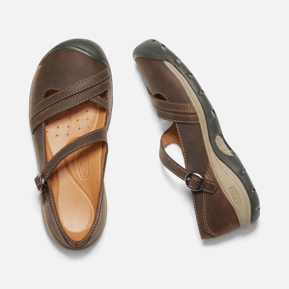 Slip-On Keen Femme Marron | Presidio Ii Cross Strap | ODKQL-1684